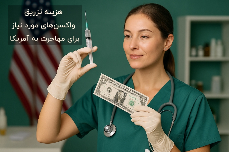 هزینه تزریق هر واکسن مورد نیاز برای مهاجرت به آمریکا